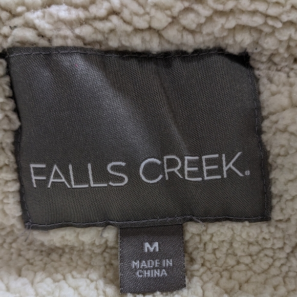 Falls Creek red black plaid fleece & flannel button up jacket - Picture 7 of 9